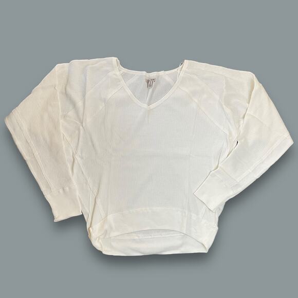 FREE PEOPLE NEW SANTA CLARA BOHO WESTERN COTTON WAFFLE THERMAL ALABASTER MEDIUM - Picture 5 of 11